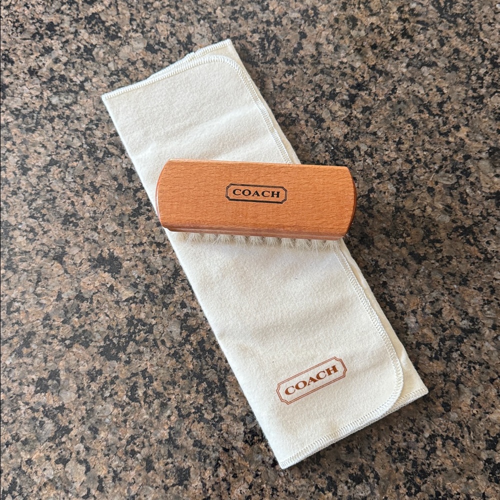 COACH Leather Cleaning Brush and Buffing Cleaning Cloth